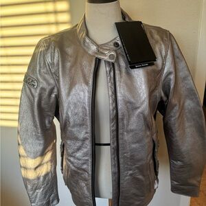 Harley-Davidson Metallic Silver Leather Jacket